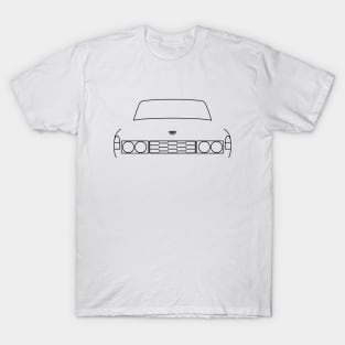 Rover P6 classic car outline graphic (black) T-Shirt